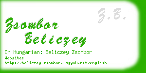 zsombor beliczey business card